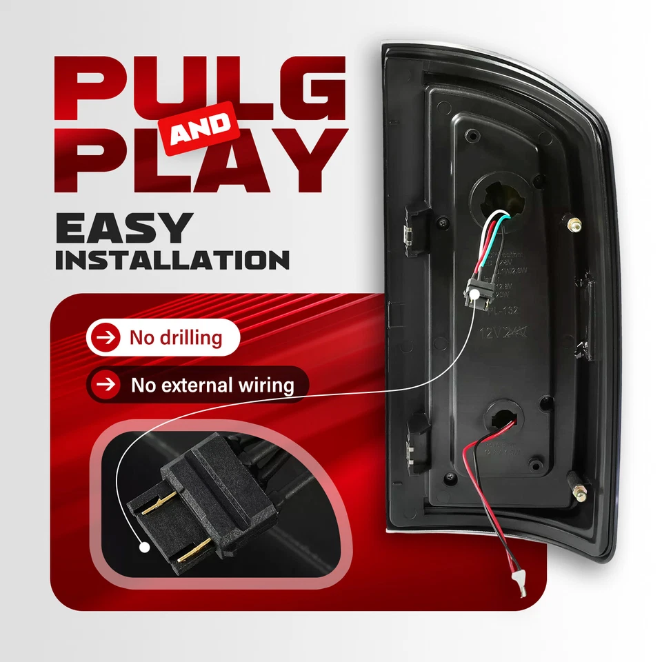 Luces traseras LED transparentes completas lámpara de freno para Dodge Ram 1500 2500 3500 2007-2009 Foto 4 de 4