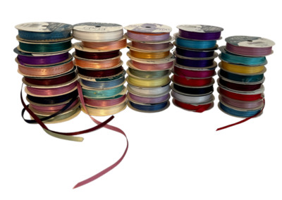 Offray Spool O' Ribbon - 44 rolls Various Colors And Sizes
