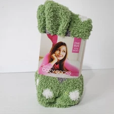Women's Cozy Thick Fuzzy Socks 3 Pack Pairs One Size Multicolor Green White New