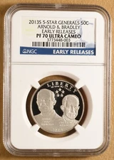 2013 S 5-Star Generals Commemorative Half Dollar NGC PF 70 Ultra Cameo