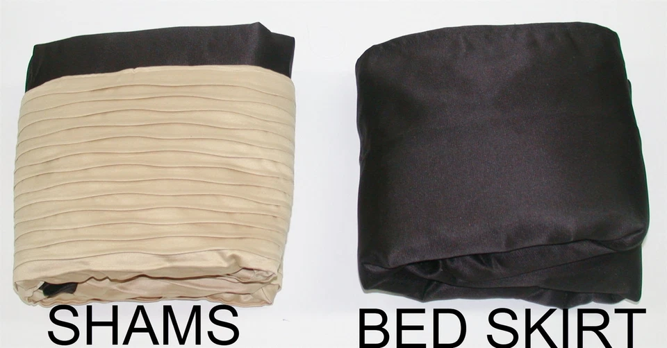 Juego de edredón 4 piezas Veratex "Rialto" ~ dorado negro topo ~ King 110" x 96" **NUEVO** Foto 3 de 4