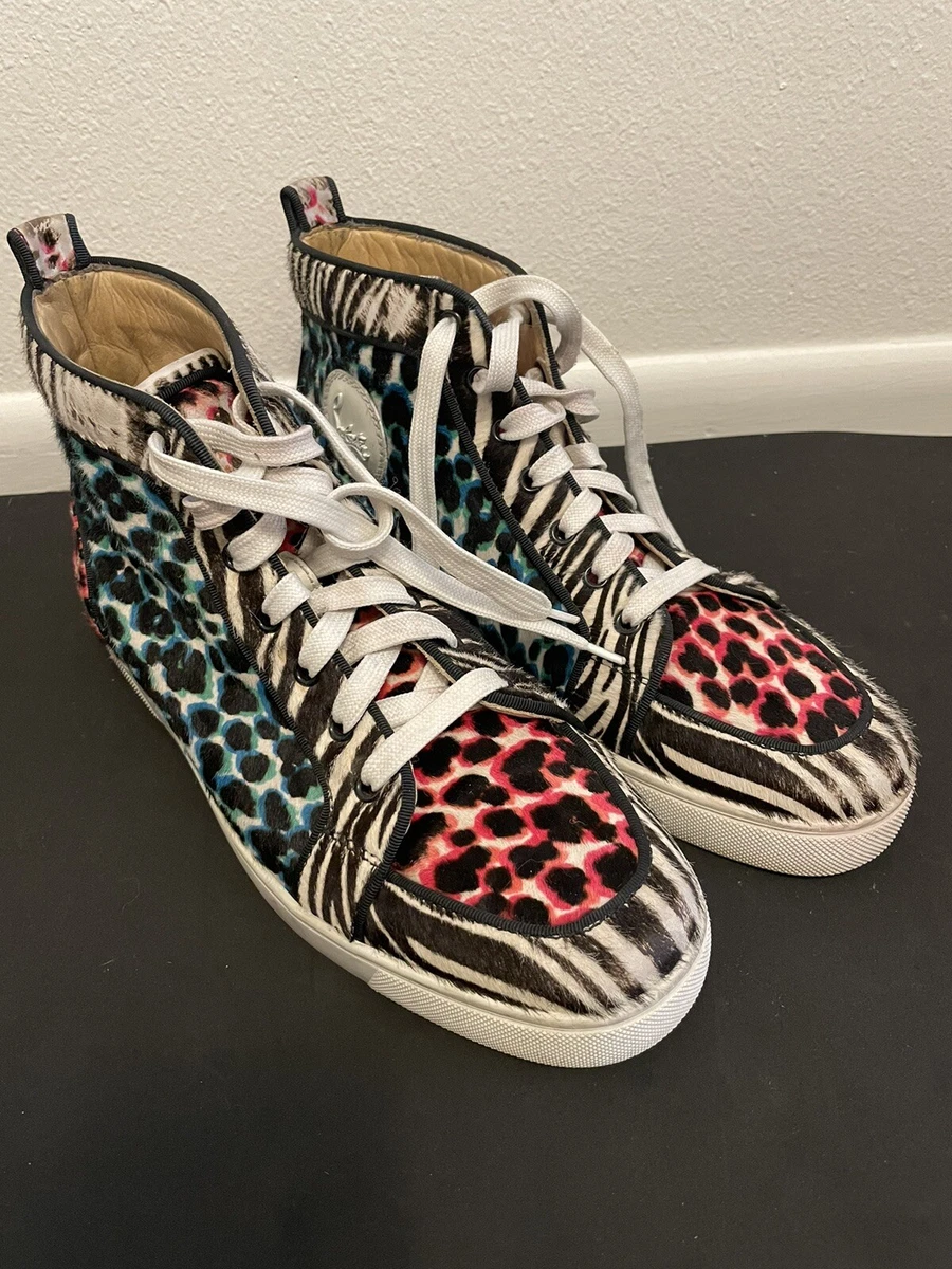 christian louboutin zebra print shoes