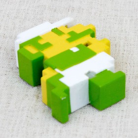 Super Mario Bros. Dot Character Luigi Mascot Charm Famicom NES NINTENDO JAPAN 