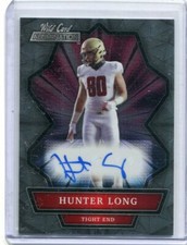 2021 Wild Card Alumination Autographs Hunter Long Rookie Auto. rookie card picture