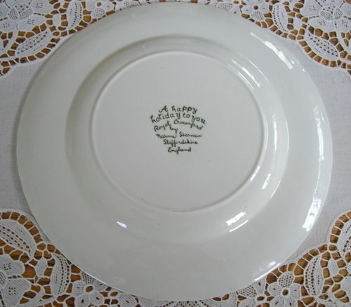 Placa Staffordshire Royal Crownford FELIZ NAVIDAD 1979 Norma Sherman INGLATERRA - Imagen 3 de 3