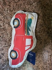 Christmas Dog Toy  Red Pickup Truck W/ Tree Squeaks New With Tag