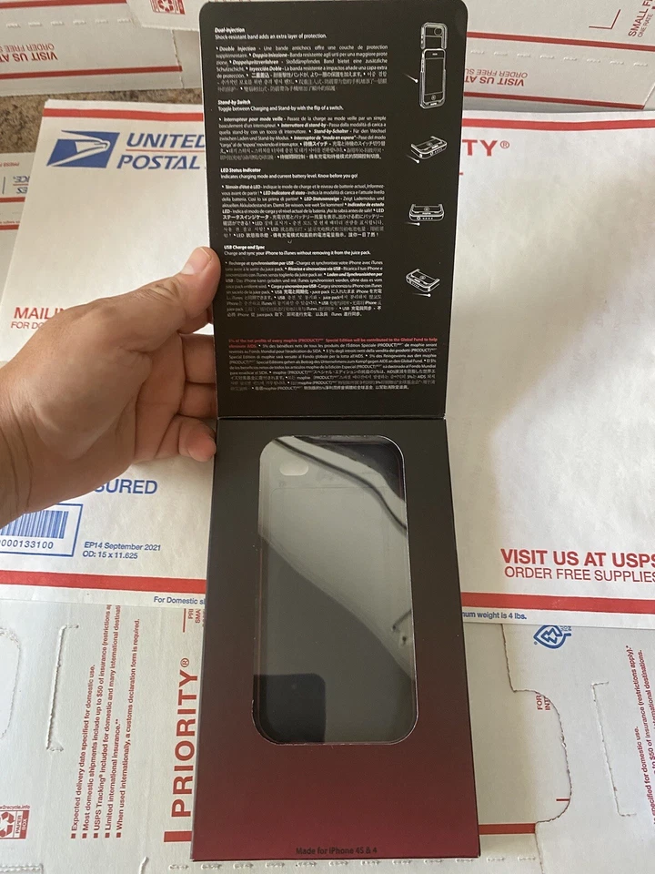 Mophie juice pack Plus Battery Case iPhone 4s/4 New Factory Sealed - Image 3 of 4