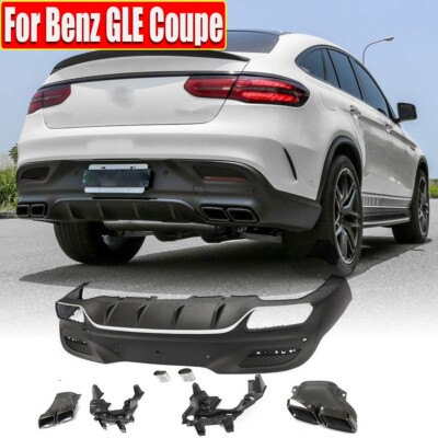For Benz GLE Coupe X292 15-19 Rear Bumper Diffuser BODYKIT W/ Exhaust ...