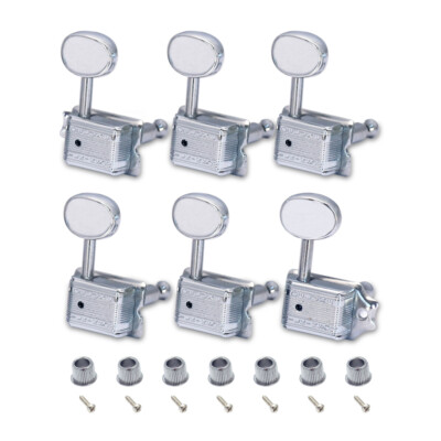 Wilkinson Deluxe Kluson F Style Guitar String Tuning Pegs Machine Head Chrome 6R