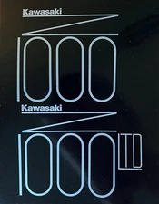 1977 Kawasaki KZ1000 and KZ1000LTD 4-page brochure-literature