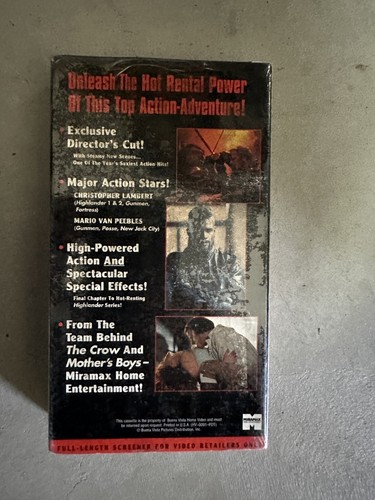 HIGHLANDER The Final Dimension VHS video tape FACTORY SEALED new DEMO TAPE RARE - Picture 2 of 3