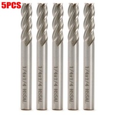 Image of End Mill 1/4 x 1/4inch 4 Flute CNC Cutter Milling Bit Cutting Brand New