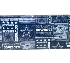 Dallas Cowboys ~ Patch Logo Pattern NFL Cotton Fabric 1/4 Yard 9” X 58” New
