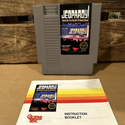 TESTED - WARRANTY - Jeopardy! - Nintendo NES Cartridge - Authentic With Manual
