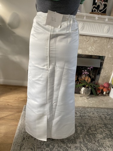 Girl White Satin Skirt Ladies Floor Length Long Formal Skirt 14-16 Yrs Lady 8-12 - Picture 5 of 5
