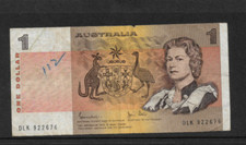 1982 $1 Johnston Stone Australian Banknote Serial # DLK922676