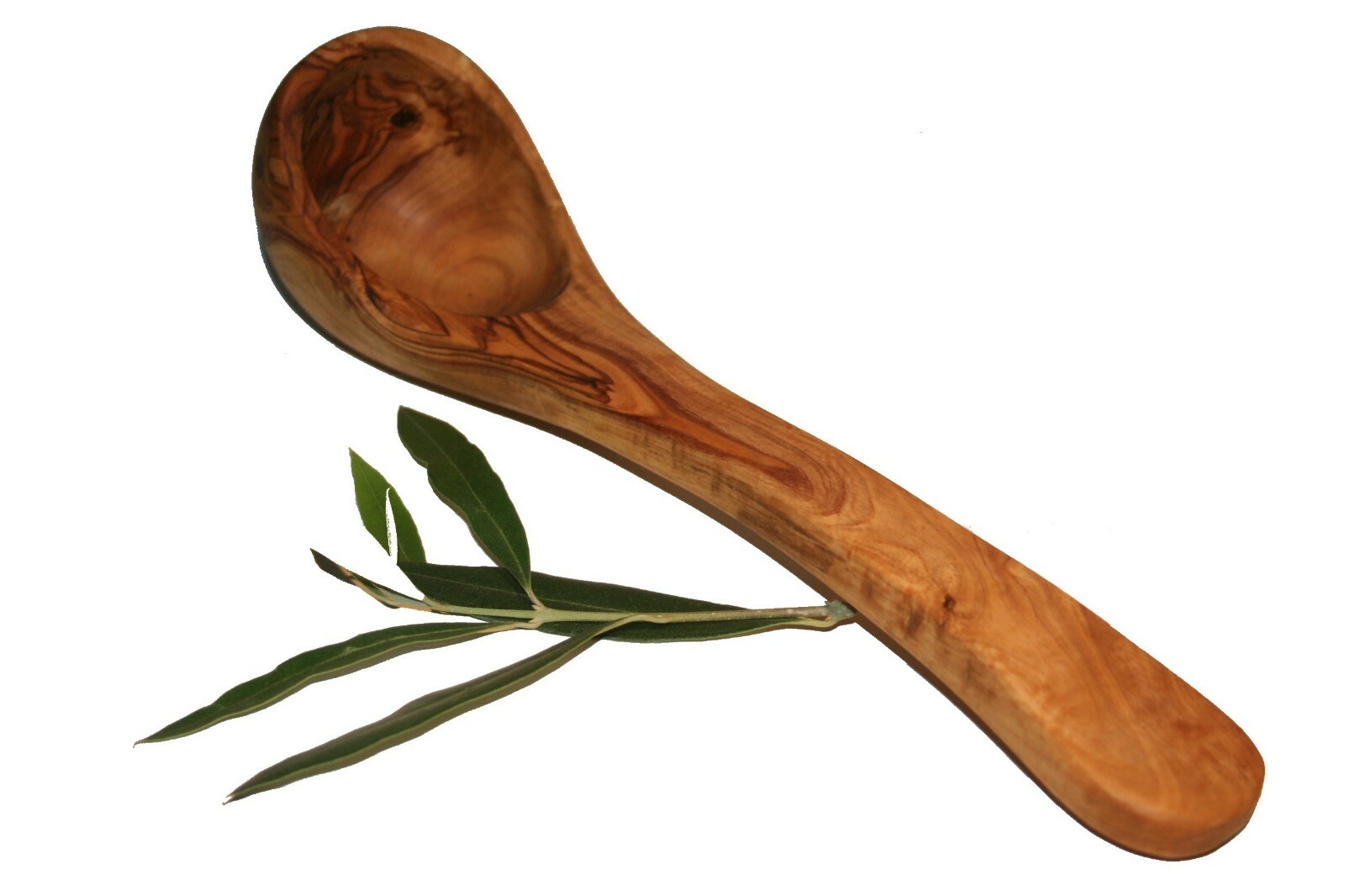 Louche en bois d'olivier cadeau artisanal pour passionné de cuisine