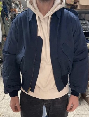 US ALPHA INDUSTRIES JACKET AIR FORCE USA MADE IN USA Blue  L-XL MA-1