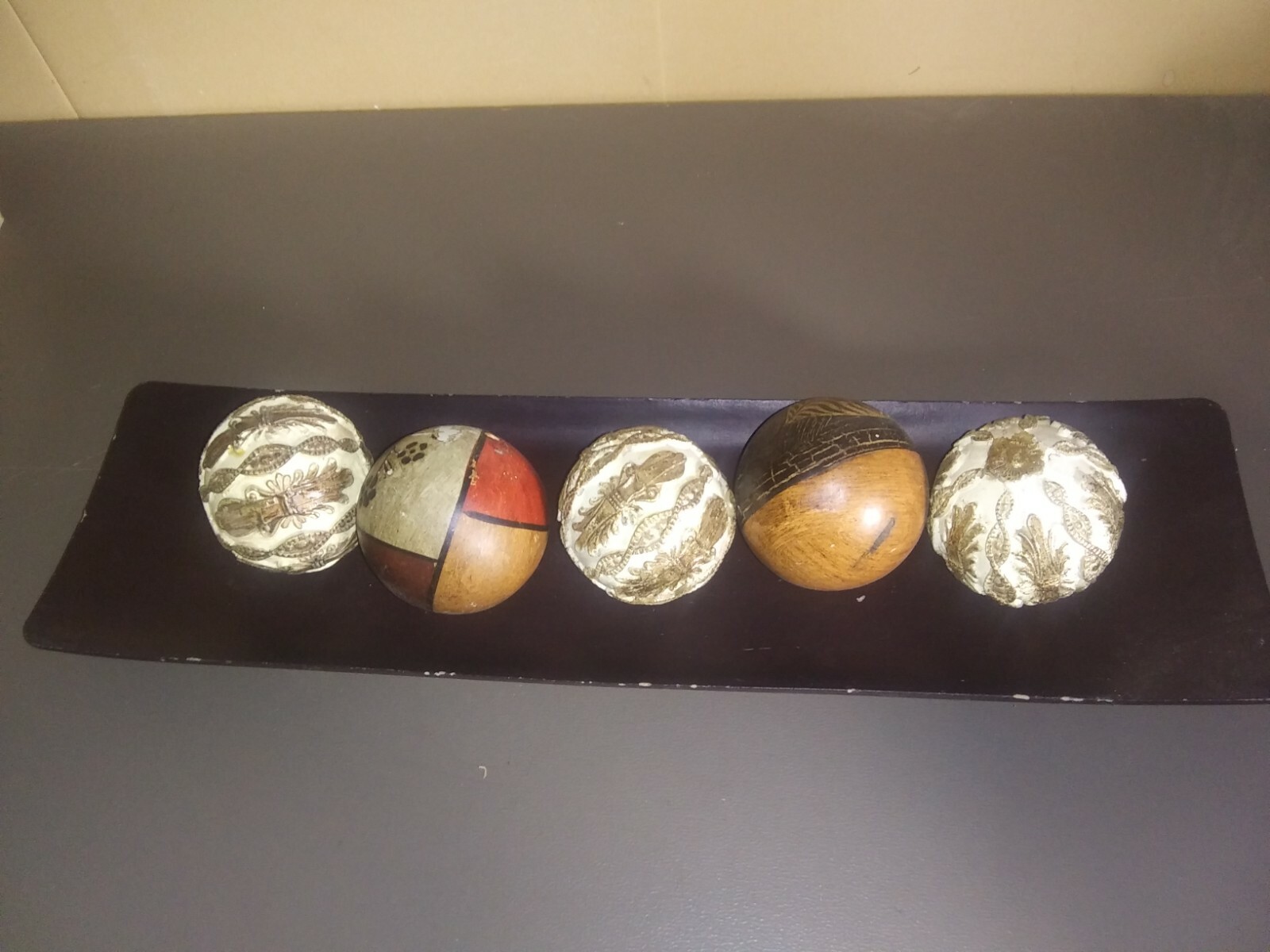 Set of 5 Home Decor Tray Orbs BallsPreOwened eBay