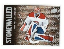 2018-19 Upper Deck Series 1 Stonewalled SW-27 Carey Price Montreal Canadiens (SP