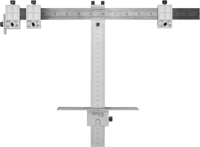 Bohrschablone Bohrlehre Bohrführung Alu Dübellehre 250mm Lineal Holzbearbeitung