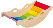 Playtive Balance Wippe Holz Brücke Tresen in Regenbogenfarben Kinder ab 2 Jahre
