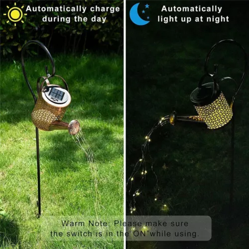 Solar Watering Can Light Garden Outdoor Waterproof Kettle Yard Art Lamp Decor US - Picture 10 of 18