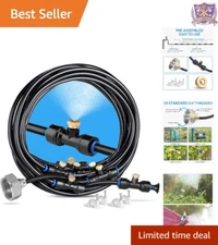 Misting Cooling System 26FT Brass Nozzles Pre-assembled Outdoor Patio Garden