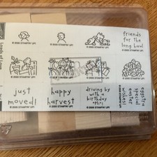 Stampin Up "Loads Of Love" Rubber/Wood 12 Pc Stamp Set Unused Unmounted Ref310
