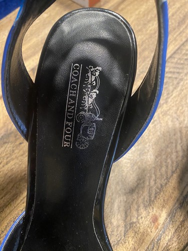 Coach Four Shoes Women’s High Heels. Size 7 Black Blue - Picture 5 of 11