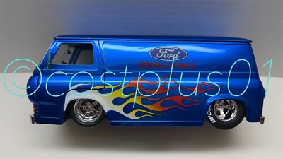 JADA DUB CITY 1965 FORD ECONOLINE VAN 1:24 BLUE WITH FLAME | eBay