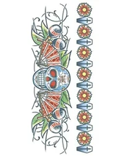 Tinsley Transfers Skull Day of The Dead Temporary Tattoo FX Kit