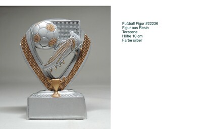 1 Fußball Figur aus Resin Höhe 10cm mit oder ohne Gravur #22226  (Pokal Sport)