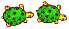turtle fabric applique iron on green not embroidered 2 inch 2pc set