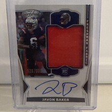 2024 Certified Football Freshman Fabric Javon Baker Auto Rookie Card #’d 128/399
