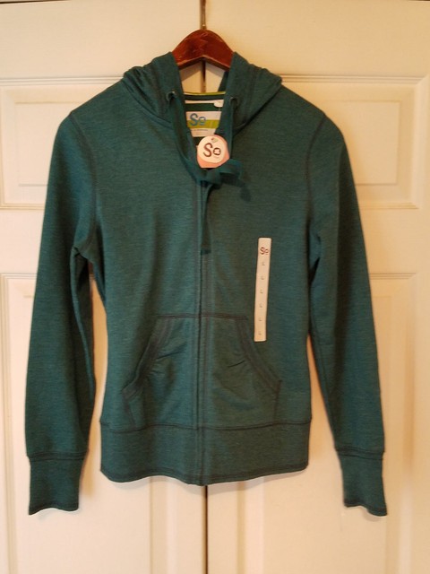 So Kohl's Ladies Size Large Teal Zip Front Hooded Sweat Jacket (NEW) | eBay