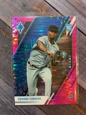 2022 Panini Chronicles Phoenix Pink Edward Cabrera RC #6 Miami Marlins