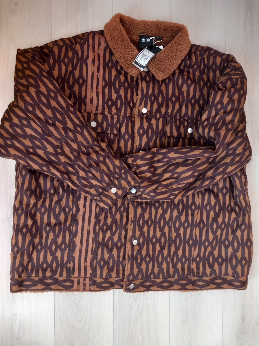 NEW ADIDAS X IVY PARK Unisex Monogram Denim Wild Brown Jacket Size