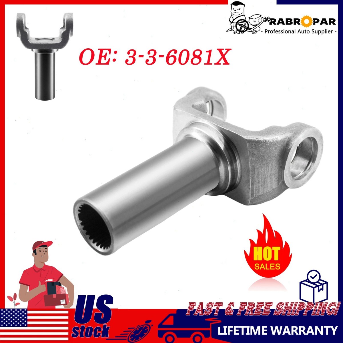 1350 Series Transmission Slip Yoke TH200-4R TH350 TH700 M20