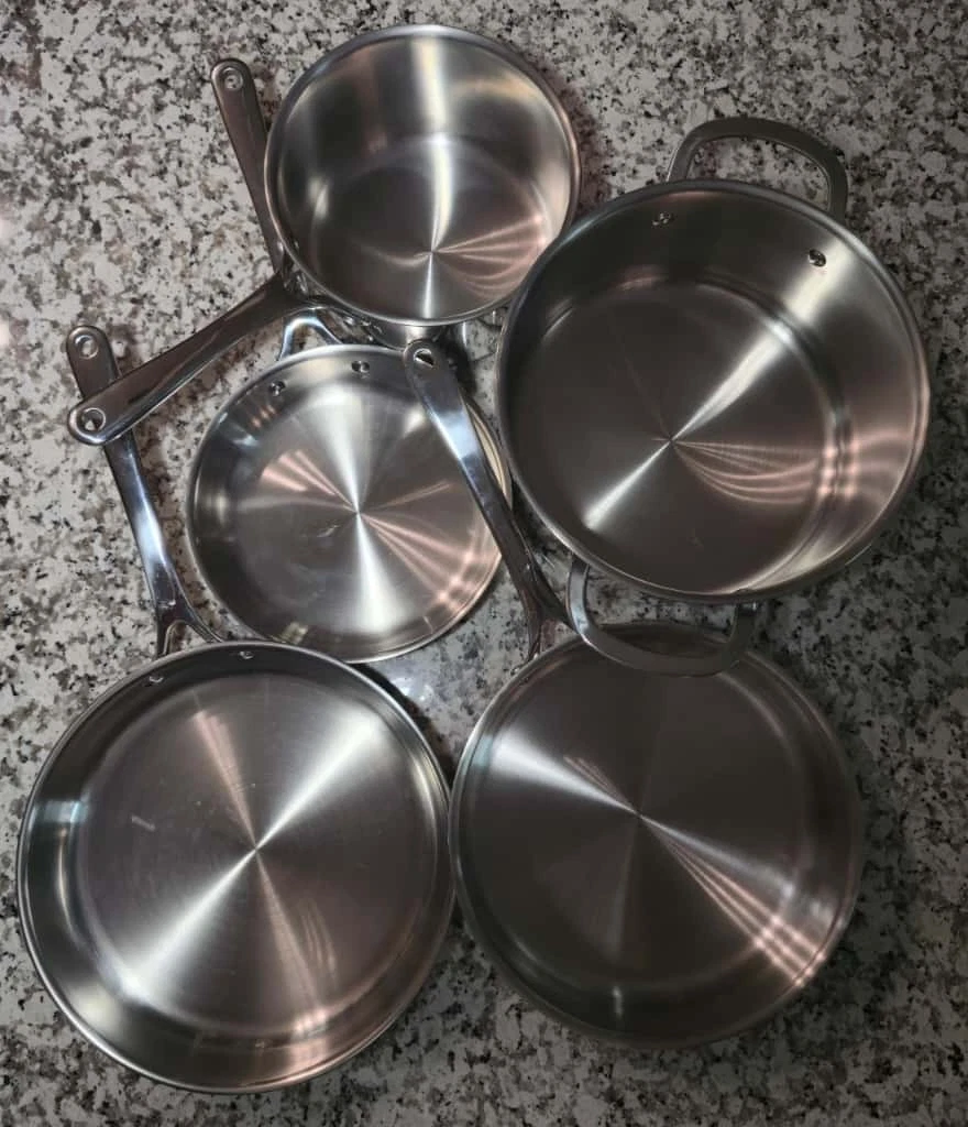 The Cellar 3-Ply Base Stainless Steel Cookware Set - 5 Pieces
Opens in a new window or tab