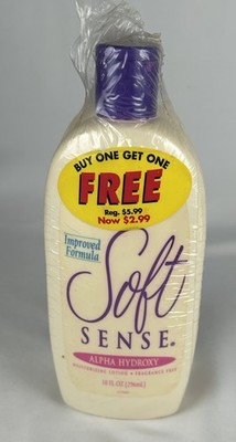 Vintage Soft Sense Alpha Hydroxy Lotion 2 Pack 10 Oz Sealed Bausch Lomb USA