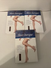 Sheer Intrigue Control Top Silky Sheer Pantyhose - Barely There Sz EF BOX OF 3