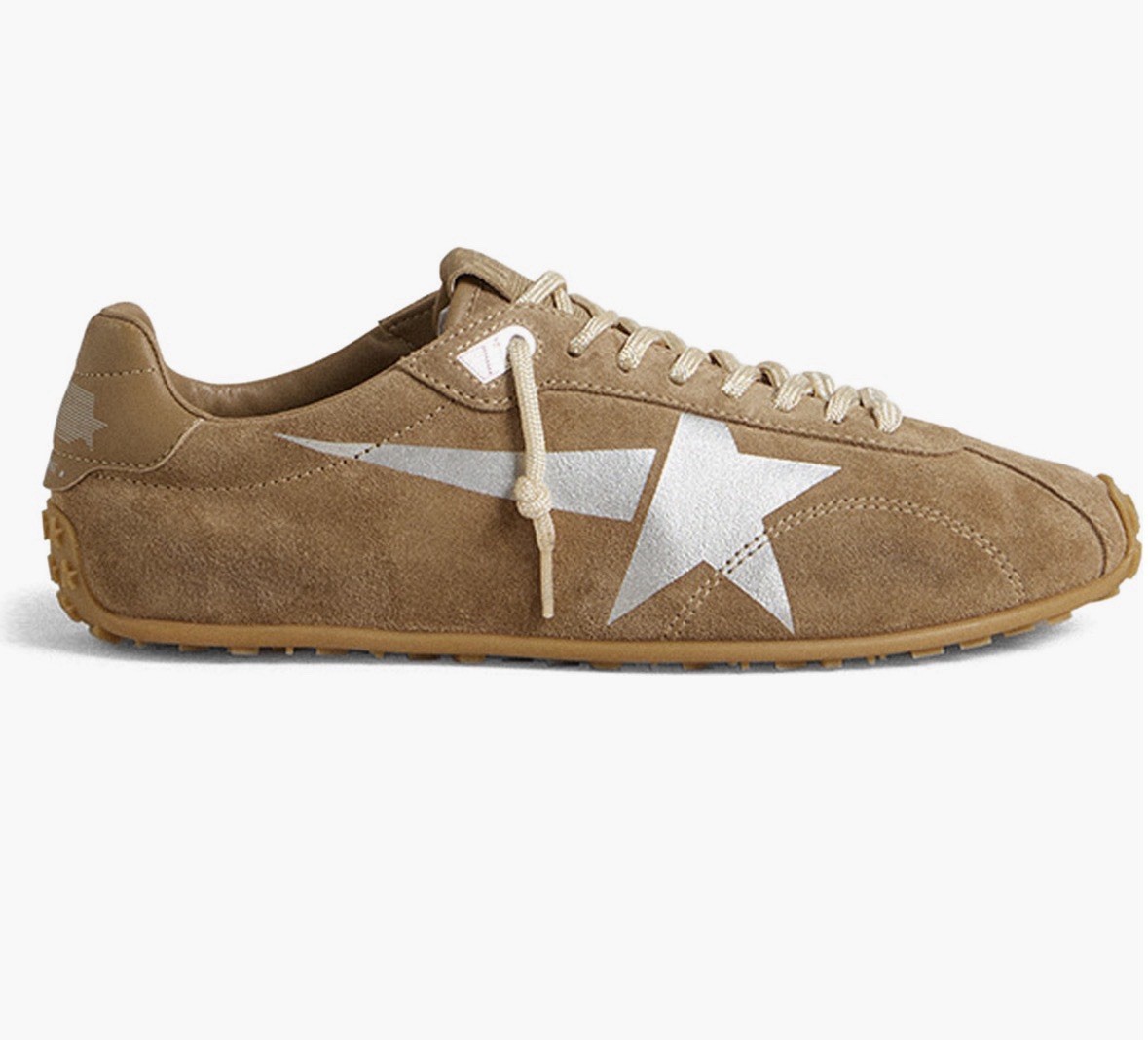 Golden Goose Men Marathon Sneakers Brown Suede Silver New EU 40 US men 7