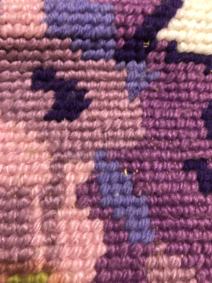 Floral Needlepoint Rug Canvas - Image 4 of 4