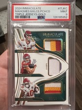 2024 Panini Immaculate Patrick Mahomes/Kelce/Pachecho Gold /10 Triple Patch