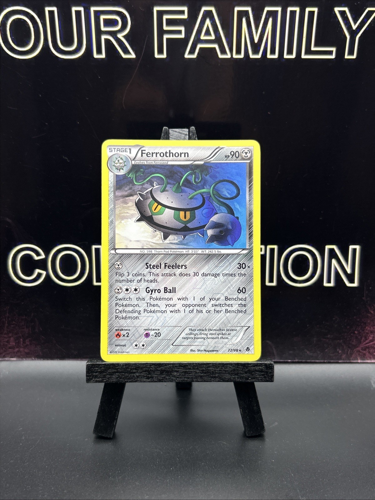 Ferrothorn - 72/98 - Rare - Reverse Holo English Pokemon Emerging Powers NM 2011