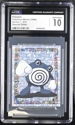1998 Merlin Series 1 Poliwhirl #S12 Special Glitter CGC 10 - LIVE