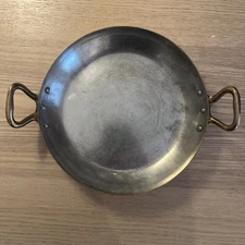 Mauviel Copper 7.5" Round Sauté Pan with Brass Handles  – France 
