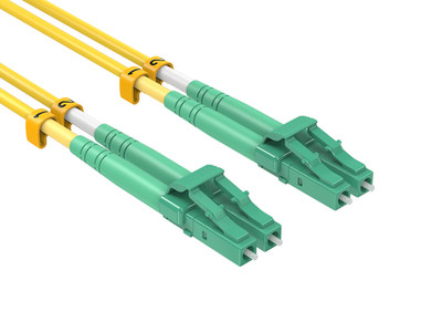 1m OS2 LC to LC APC Duplex Corning Fiber Optic Cable SingleMode 9/125 LSZH/OF...