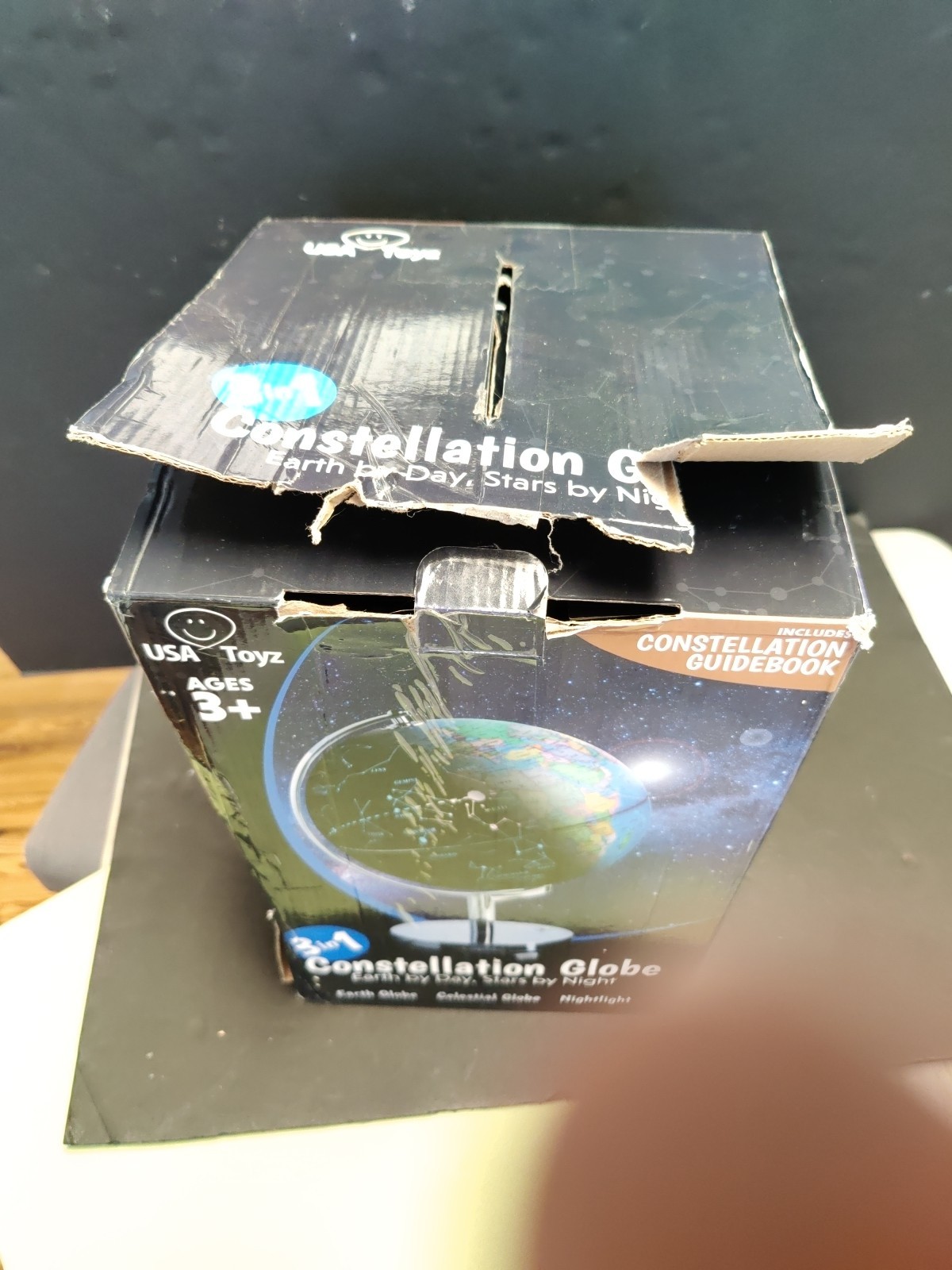 EARTH GLOBE & Stand -CELESTIAL Globe -Night Light -USA Toyz- Constellations 